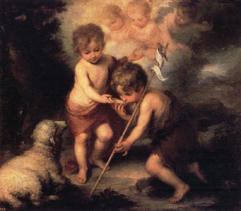 Bartolome Esteban Murillo Infant Christ Offering a Drink of Water to St.Fohn Germany oil painting art